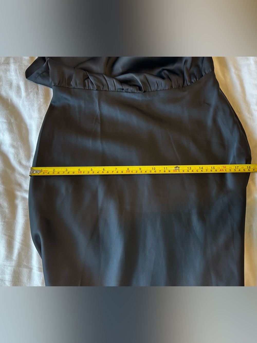 Lulus Ada Satin Maxi Dress Women Formal Minimalist Preppy Large Black - Picture 10 of 13